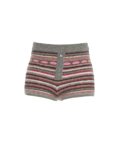 Solotre Allu Barbie' Knit Shorts In Multi