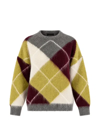 Solotre Argyle-knit Sweater In Multi