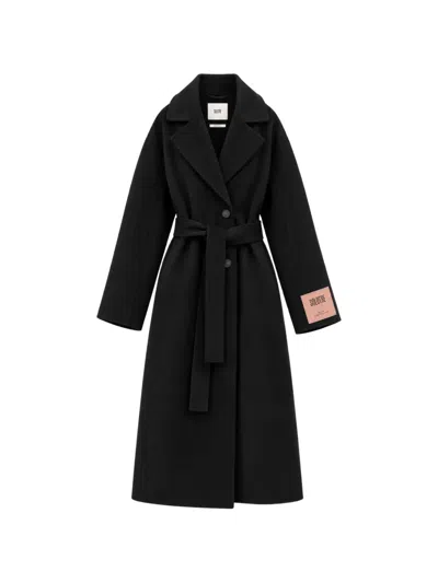 Solotre Belted Notch-lapel Coat In Multi
