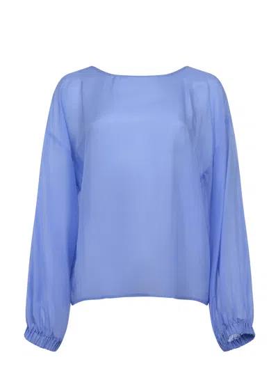 Solotre Blousa  Made Of A Mix Of Silk In Blue