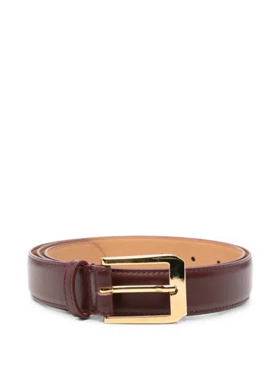 Solotre Buckle-fastening Leather Belt In Brown