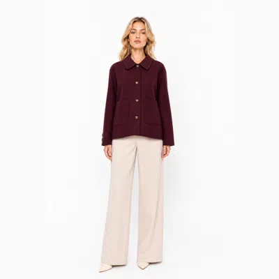 Solotre Coats In Borgogna Rosso