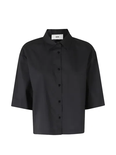 Solotre Cropped Shirt In Black