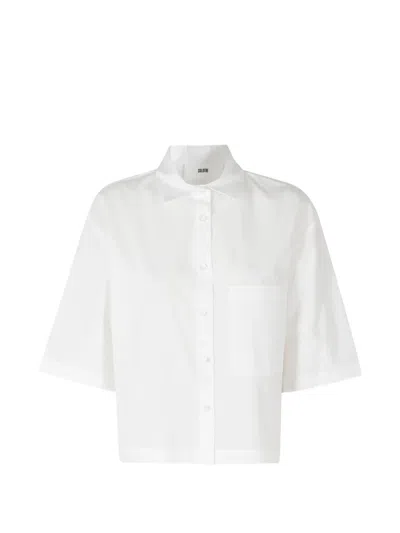 Solotre Cropped Shirt In White