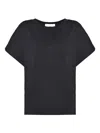 Solotre Cuffed T-shirt In Black