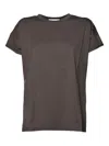 Solotre Cuffed T-shirt In Brown