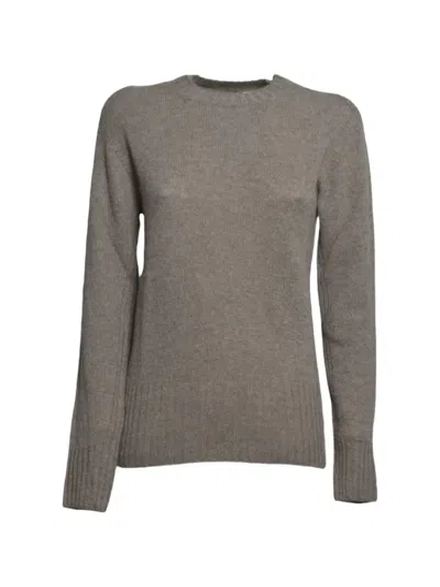 Solotre Cut-out Back Sweater In Brown
