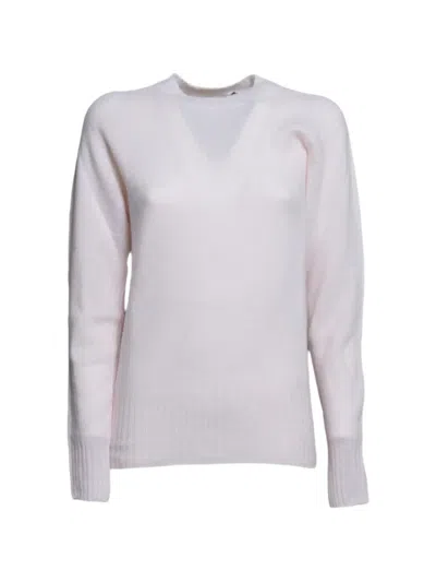 Solotre Cut-out Detail Sweater In Pink