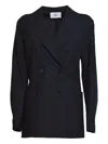 Solotre Double-breasted Blazer In Blue