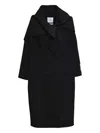 Solotre Tailored Short Coat With Minimalist Design And Structured Fit In Black