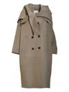 Solotre Tailored Brown Coat With Classic Silhouette And Structured Design In Brown