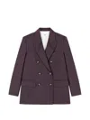 Solotre Double-breasted Peak-lapel Blazer In Multi