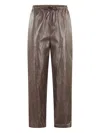 Solotre Drawstring Trousers In Brown