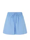 Solotre Elasticated-drawstring Mini Shorts In Blue