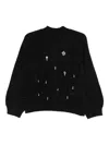 Solotre Embellished Sweater In Black