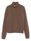 Solotre Funnel-neck Sweater In Brown