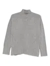 Solotre Funnel-neck Sweater In Gray
