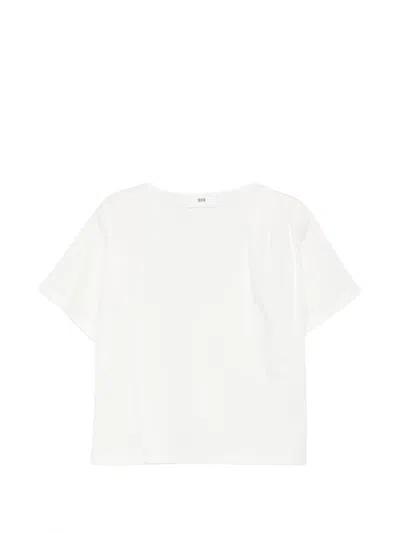 Solotre Gathered-trim T-shirt In Neutral