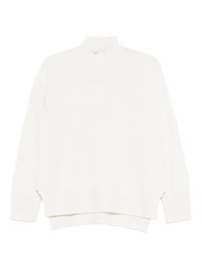 Solotre High-neck Sweater In White