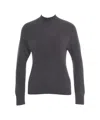 Solotre High-neck Yak And Wool Blend Knitwear In Gray