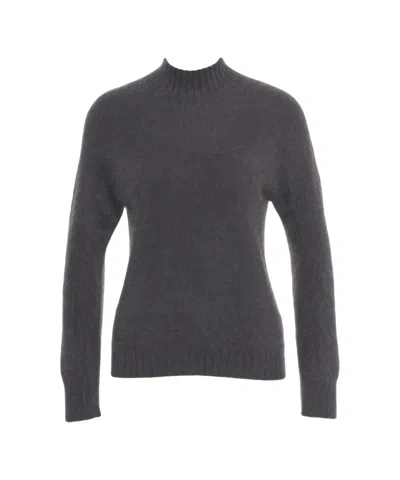 Solotre High-neck Yak And Wool Blend Knitwear In Gray