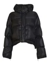 Solotre Hooded Puffer Jacket In Black