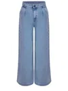 Solotre Pleated Wide-leg Jeans