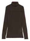 Solotre Long-sleeve Roll-neck Sweater In Brown