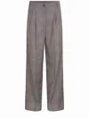 Solotre Pants Made From A Multicolor Viscose Blend In Gray