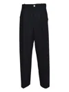 Solotre Pleated Trousers In Black