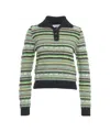 Solotre Polo Collar Knit Sweater In Multi