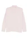 Solotre Ribbed High-neck Sweater In Pink