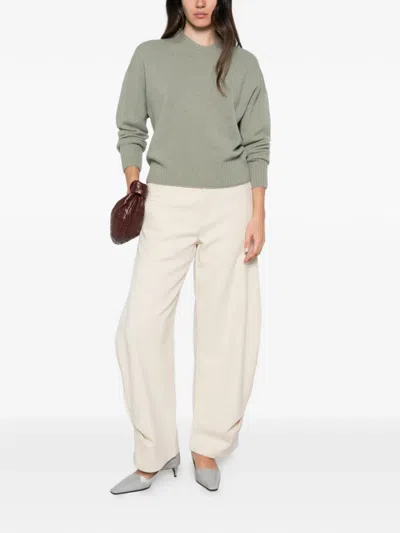 Solotre Ribbed-trim V-neck Sweater In Multi