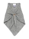 Solotre Ring-embellished Scarf In Gray