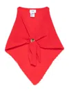 Solotre Ring-embellished Scarf In Red