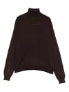 Solotre Roll-neck Sweater In Black