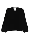 Solotre Round-neck Sweater In Black