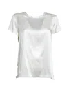Solotre Satin-finish T-shirt In White