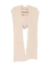 Solotre Scarf-detail Balaclava In Neutral