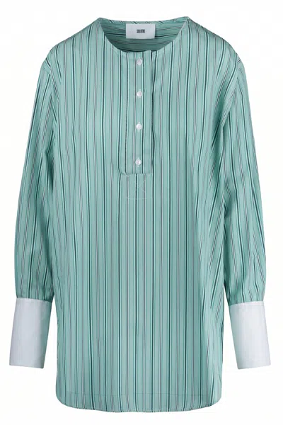 Solotre - Shirt - 470677 - White/green In Bianco/verde