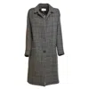 Solotre Short Brown Tailored Coat With Classic Silhouette In Gray
