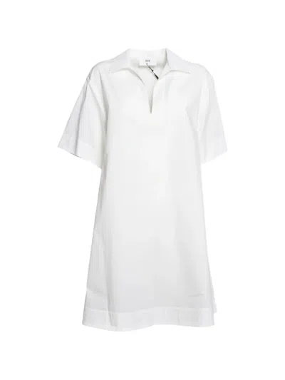Solotre Short-sleeve Shirt Dress In White