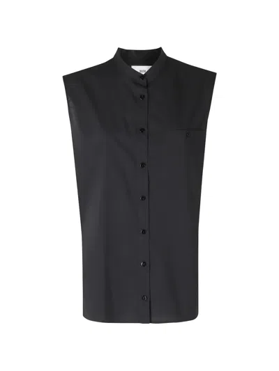 Solotre Sleeveless Shirt In Black