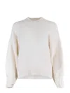 Solotre Sweater Off White Wool And Cashmere Blend In Neutral