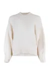 Solotre Sweater Off White Wool And Cashmere Blend In Neutral
