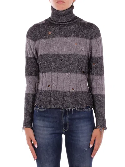 Solotre Sweaters In Nero Argento Nero
