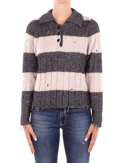 Solotre Sweaters In Nero Panna Nero