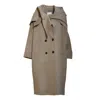 Solotre Tailored Brown Coat With Classic Silhouette And Structured Design In Brown