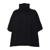 Solotre Tailored Minimalist Black Jacket With Classic Collar In Black