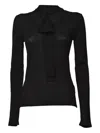 Solotre Tie-neck Sweater In Black